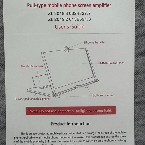 Mobile Phone Video Amplifier / Portable Home Cinema Enlarger Black New in Box - Picture 10 of 10